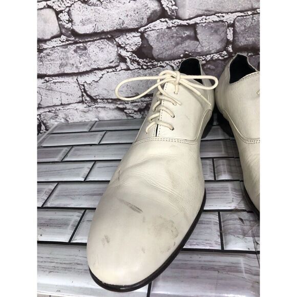 J. LINDEBERG Ivory Leather Plain Toe Derby Oxford Dress Shoes Men Sz 10M US/43EU main image 10